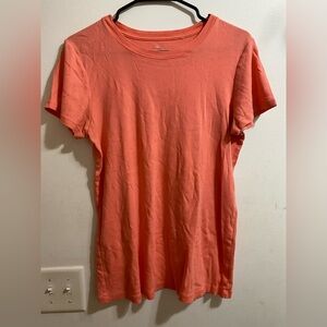 Gap The Favorite Crew XL Peach Short Sleeve Top